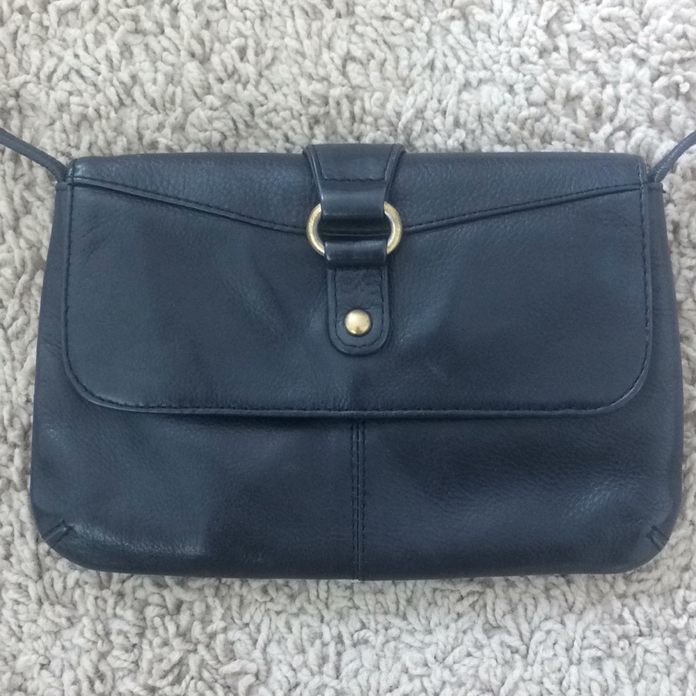 Cute black mini leather crossbody